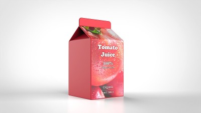 番茄汁500ml 3d渲染