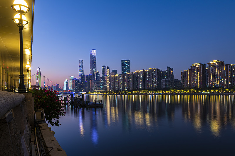 美丽的城市夜景，中国广州