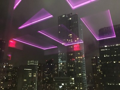 纽约曼哈顿摩天大楼的夜晚。