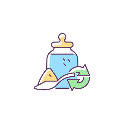 谷物填充RGB颜色图标