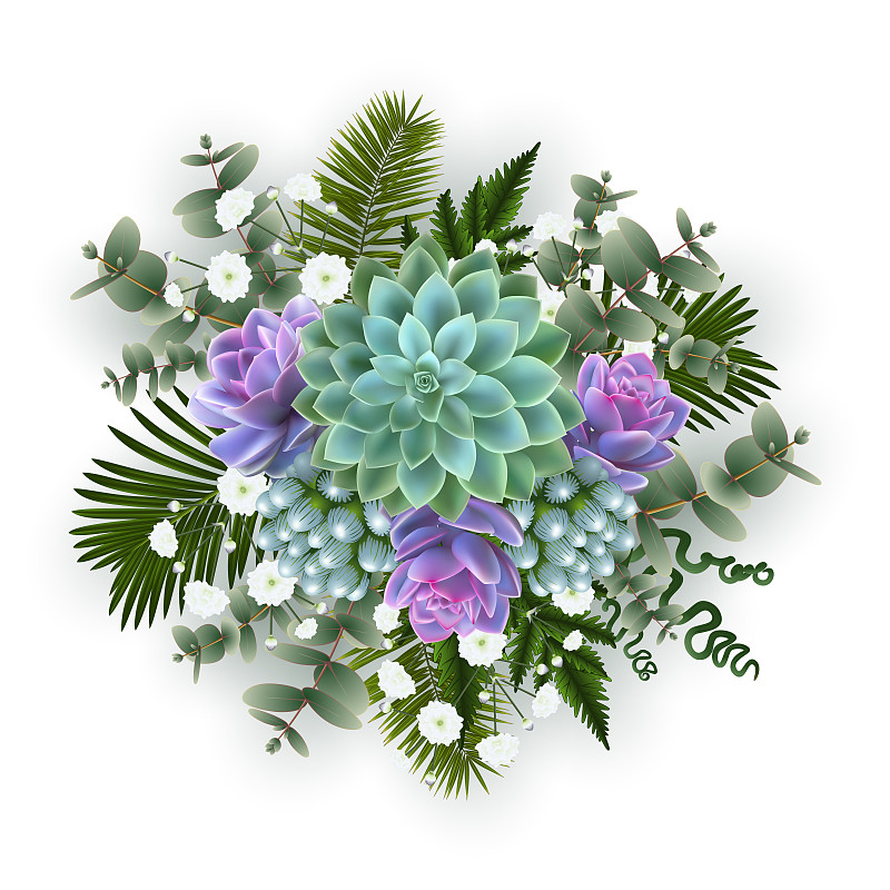 Floral succulent decoration