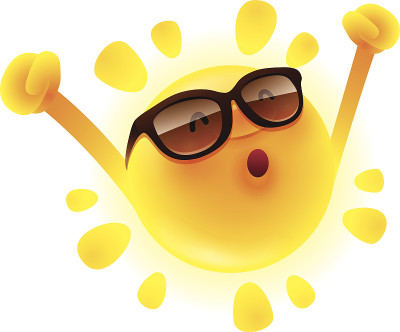 夏日的太阳举起双手