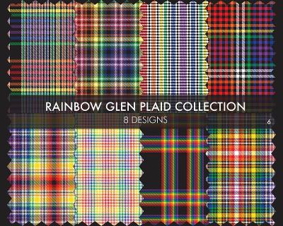 Rainbow Glen Plaid textured Seamless Pattern Colle