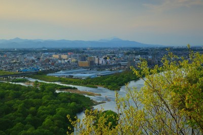 城市在日落时分