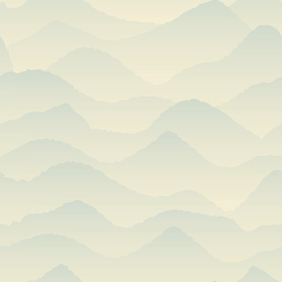 抽象的蓝色，山图案。矢量图