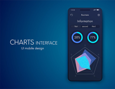 Fitness app. Ui ux design. UI design concept with 