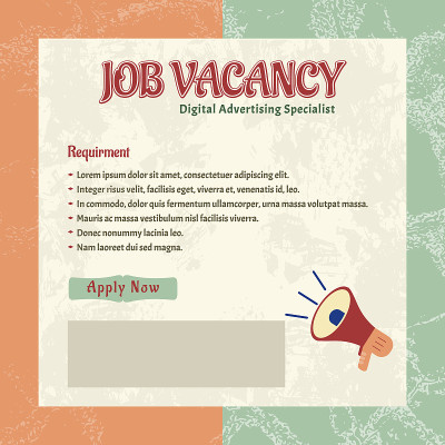 Job vacancy templates. We are hire jobs that are u