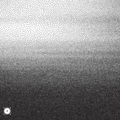 波浪的背景。黑白颗粒点状设计。点彩派的模式。点画矢量插图。