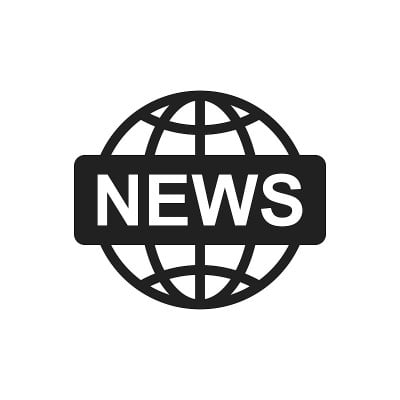 世界新闻平面矢量图标。新闻符号说明。