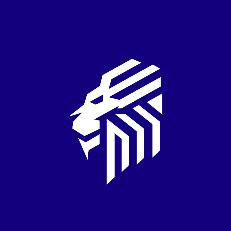 数字现代科技狮子头矢量图标