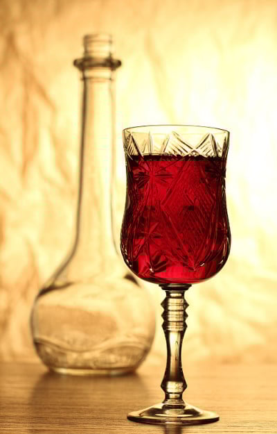 葡萄酒和一瓶
