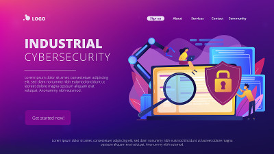 工业网络安全概念登陆页面。