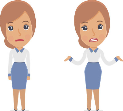 糊涂的性格顾问女孩在无知和不懂