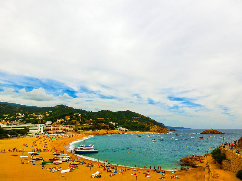 Tossa de mar. Costa Brava，西班牙海滩