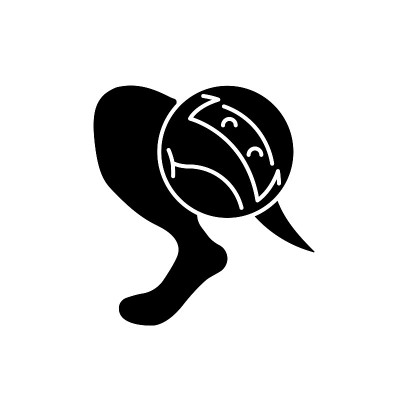 癣黑色字形图标