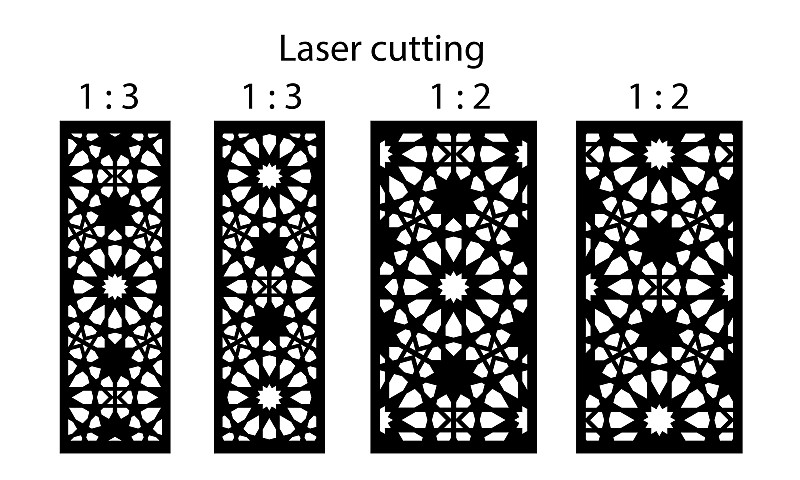 激光切割装饰矢量面板集。加利设计，cnc装饰，室内设计。伊斯兰，阿拉伯激光切割。