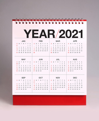 简单的2021年台历