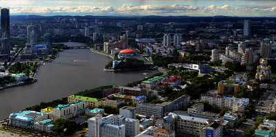 叶卡特琳堡的城市。全景