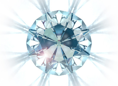 XXLarge, Clear, Shiny Diamond