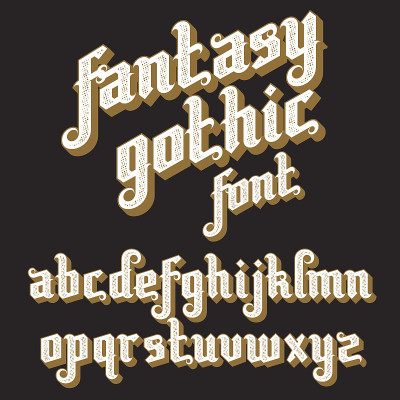 复古字体。