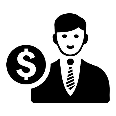 商人，投资者图标/黑色
