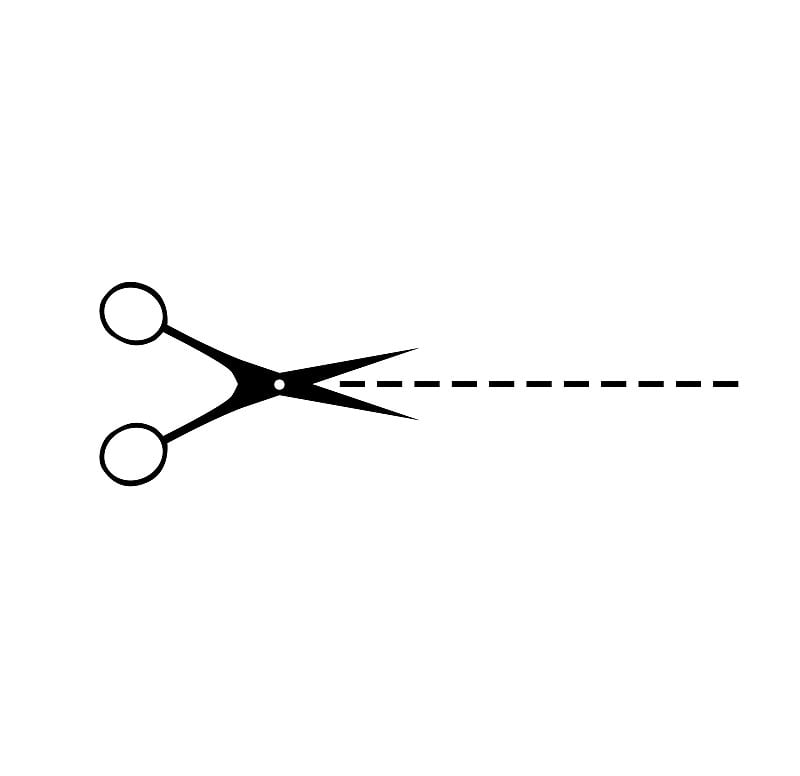 Vector scissors line