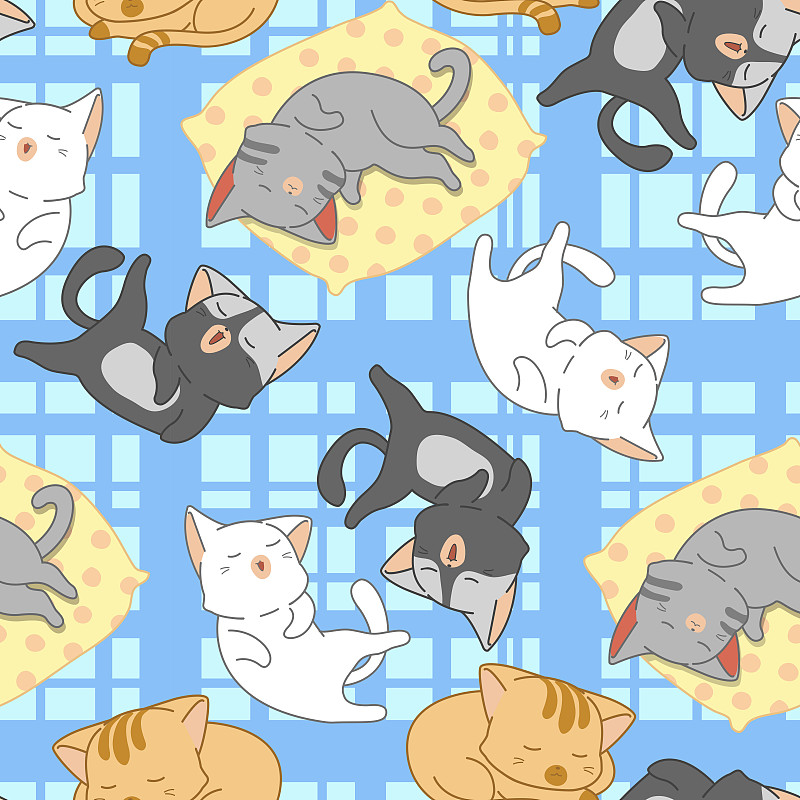 天衣无缝的可爱猫咪都是睡觉模式。