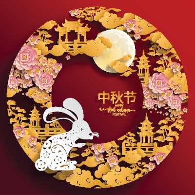 Mid Autumn festival or Moon festival with rabbit a