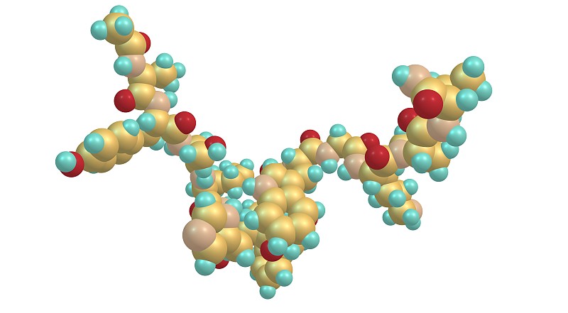 分子结构孤立在白色上