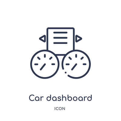 Linear car dashboard icon from Car parts outline c