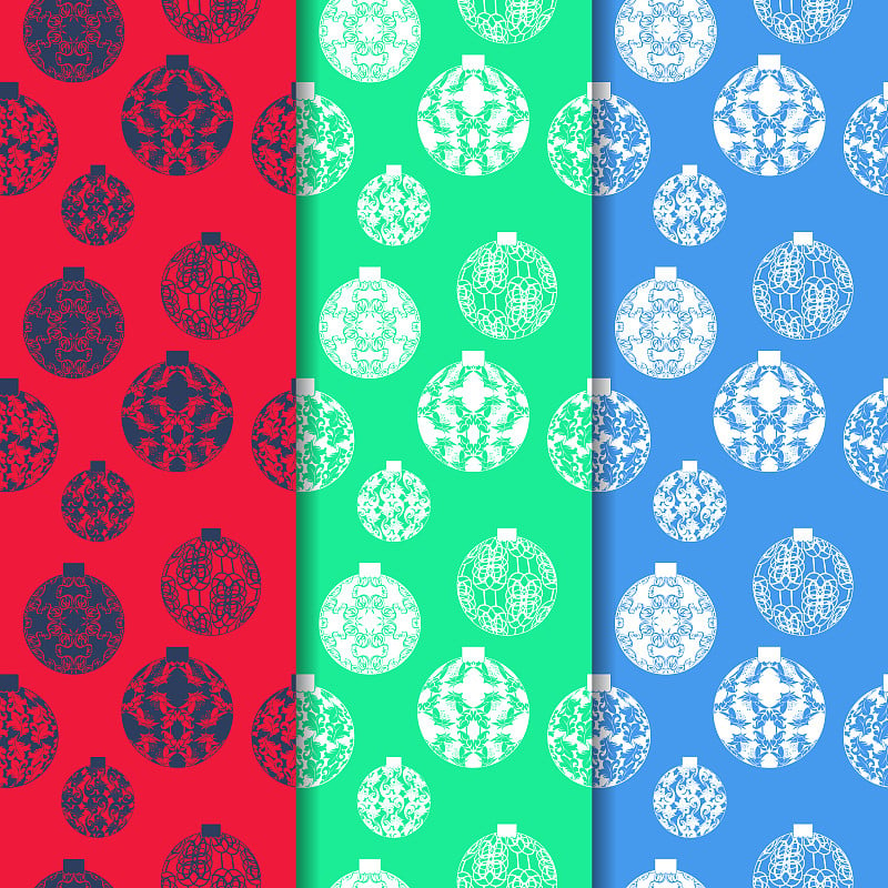 Christmas tree toys seamless pattern