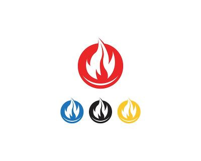 Nature fire and gas  vector template