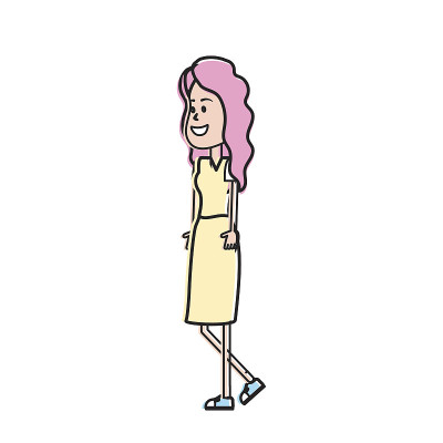 有发型设计和衣服的美女