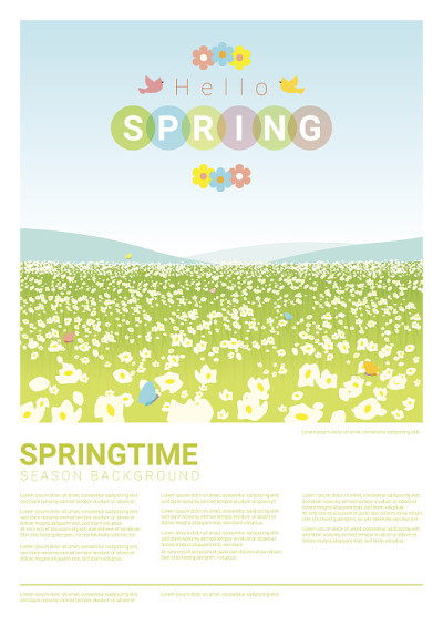 Hello spring landscape background 3