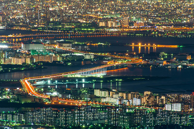 六甲山上的神户夜景