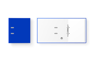 Vector 3d Closed and Opened Realistic Blue Blank O