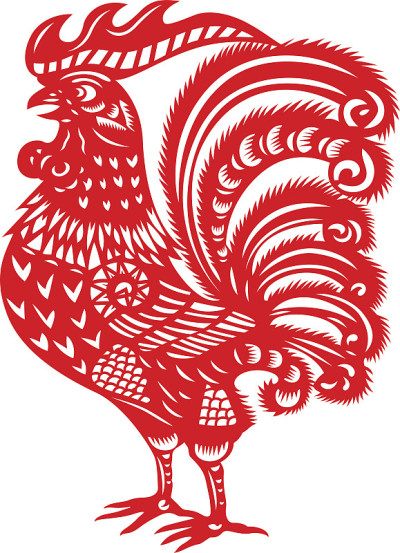 十二生肖鸡年(中国传统剪纸艺术)