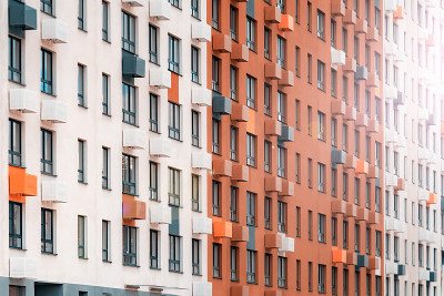 Multistorey concrete apartment