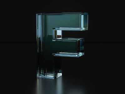 玻璃字母F