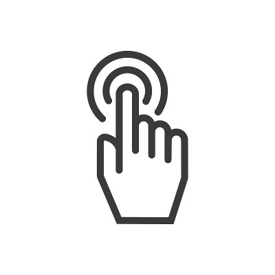 Touch icon perfect line style - Vector