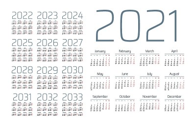 English calendar  2021_kvadrat