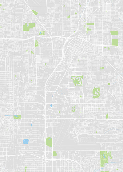 城市地图拉斯维加斯，颜色详细计划，矢量插图