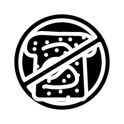 禁止食物字形图标矢量插图标志