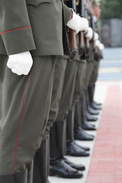 士兵们排队