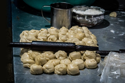 Roti Canai的制作，Roti的烹饪过程，