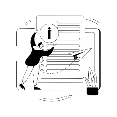 用户指南抽象概念矢量插图。