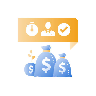 Money credit, cash loan, mutual fund, finance inve