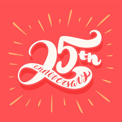 25周年的名片。