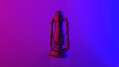 旧煤气灯3d图像