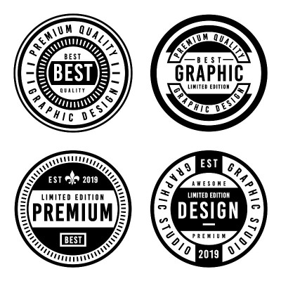 Vintage badge design set